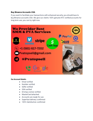 a Comprehensive Guide to Buying Verified Binance Accounts