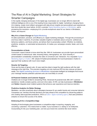 The Rise of AI in Digital Marketing_ Smart Strategies for Smarter Campaigns