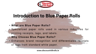 Blue Paper Rolls | Discount Till Rolls Available in Ireland