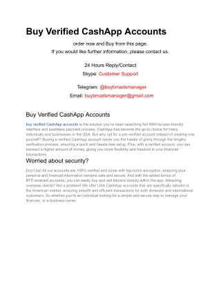 Buy Verified CashApp Accounts