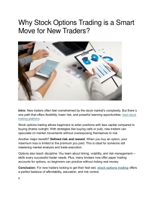Why Stock Options Trading is a Smart Move for New Traders
