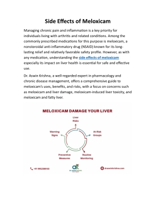 Side Effects of Meloxicam