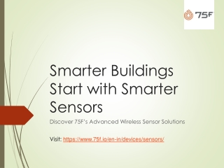 Optimize Climate Control with 75F’s Advanced Sensor Solutions