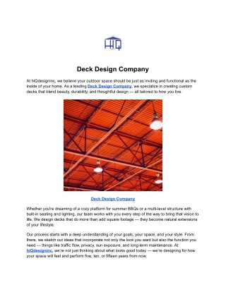 Deck Design Company