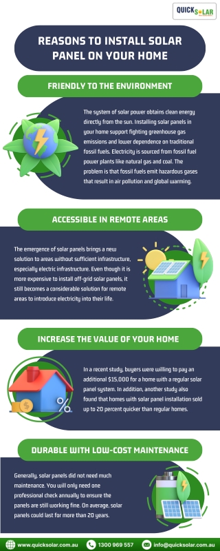 Top Reasons to Install Solar Panels on Your Home - Infographics