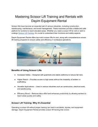 IPAF Training in Dammam: Certification & Safety