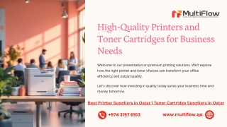 High-Quality Printers and Toner Cartridges for Business Needs