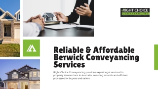 Reliable & Affordable Berwick Conveyancing Services