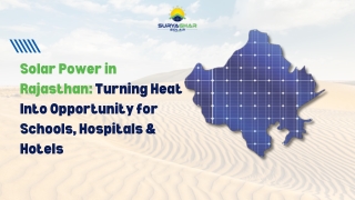 Power Smart with Solar: Transforming Rajasthan’s Schools, Hospitals & Hotels