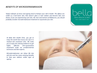 BENEFITS OF MICRODERMABRASION