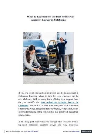 Best pedestrian accident lawyer in Calabasas