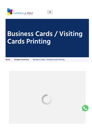 Best Visiting Card Printing in Jaipur Navpack & Print Experts