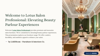 Beauty Parlour Furniture by Lotus Salon Professional - Elevating Salon Spaces