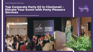 Corporate Party DJ in Cincinnati | Party Pleasers Services
