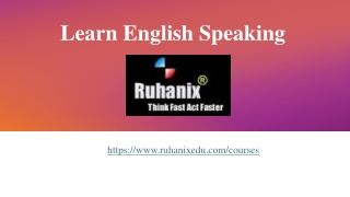 Learn English Speaking