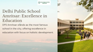 Which is the most famous school in Amritsar right now?