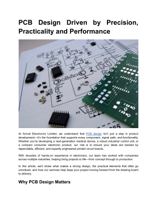 BLOG 2 _ PCB Design Driven by Precision, Practicality and Performance