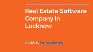 Real Estate Software Company in Lucknow