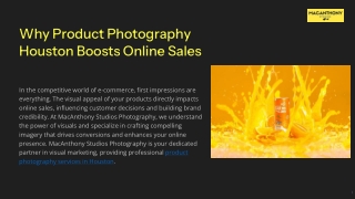 Why Product Photography Houston Boosts Online Sales​