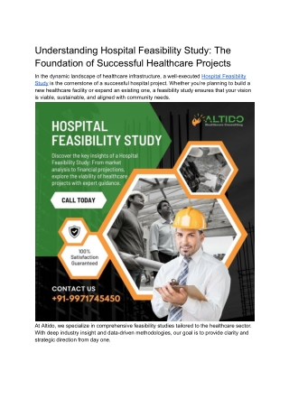 Understanding Hospital Feasibility Study_ The Foundation of Successful Healthcare Projects