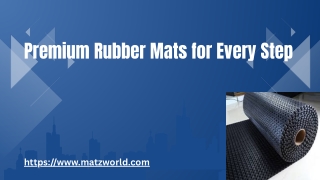 Premium Rubber Mats for Every Step