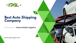 Best Auto Shipping Company Peace Global Logistics