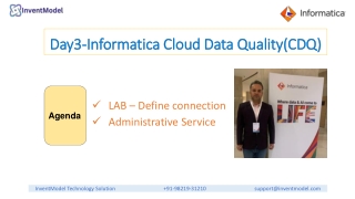 Informatica Cloud Data Quality | Lab Connection Setup & Administrative Service