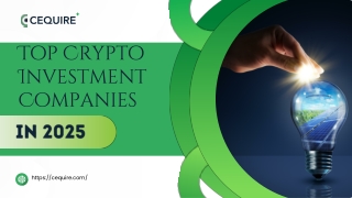 Top Crypto Investment Companies in 2025