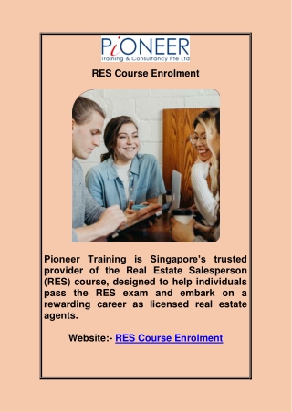 RES Course Enrolment