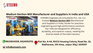 Medium Section Mill Manufacturer and Suppliers in India