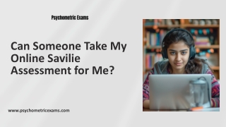 Can Someone Take My Online Savilie Assessment for Me?