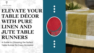 Elevate Your Table Décor with Pure Linen & Jute Table Runners – Love for Linen