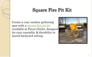 Square Fire Pit Kit