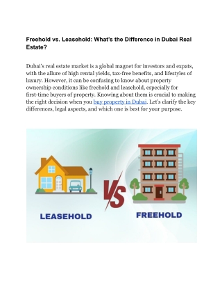 Freehold vs. Leasehold_ What’s the Difference in Dubai Real Estate_