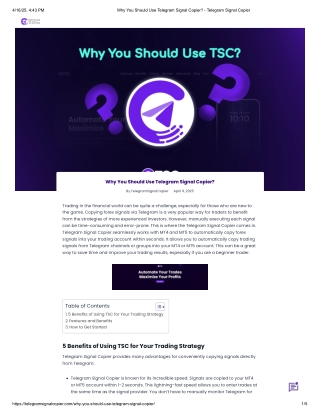 Why You Should Use Telegram Signal Copier PDF