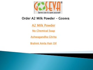 Order A2 Milk Powder - Goseva