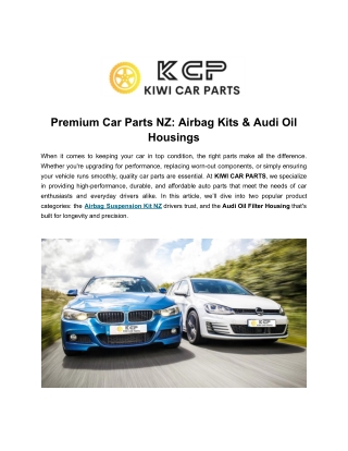 kiwicarparts.co.nz - Premium Car Parts NZ_ Airbag Kits & Audi Oil Housings