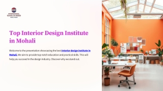 Best Interior Designing Institute in Mohali: Build Your Creative Future with Exp