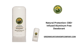 Natural Protection CBD-Infused Aluminum Free Deodorant