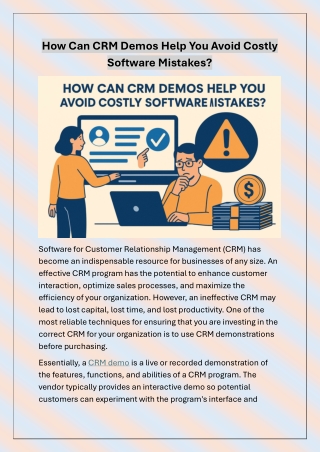 How Can CRM Demos Help You Avoid Costly Software Mistakes