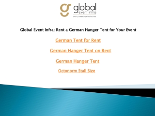 Global Event Infra Rent a German Hanger Tent for Your Event