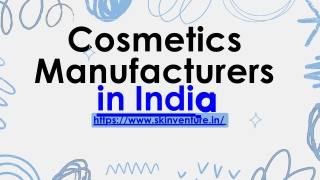 Cosmetics Manufacturers in India