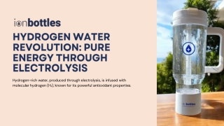 Hydrogen Water Revolution: Pure Energy Through Electrolysis