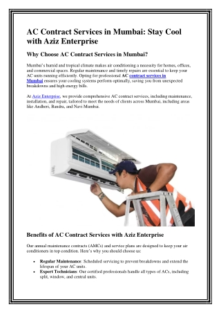 AC Contract Services in Mumbai