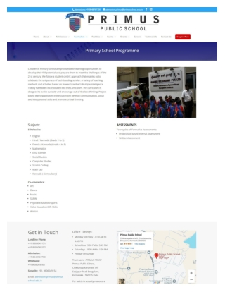 Best primary school in Bangalore - Primus