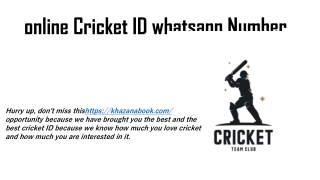 online Cricket ID