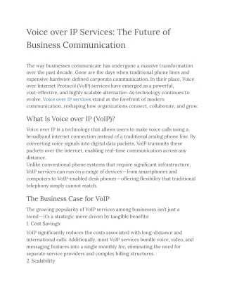 Voice over IP Services_ The Future of Business Communication