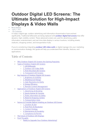 outdoor digital led screen