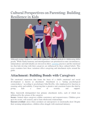 Cultural Perspectives on Parenting Building Resilience in Kids