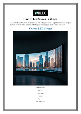 Curved Led Screen milec.co